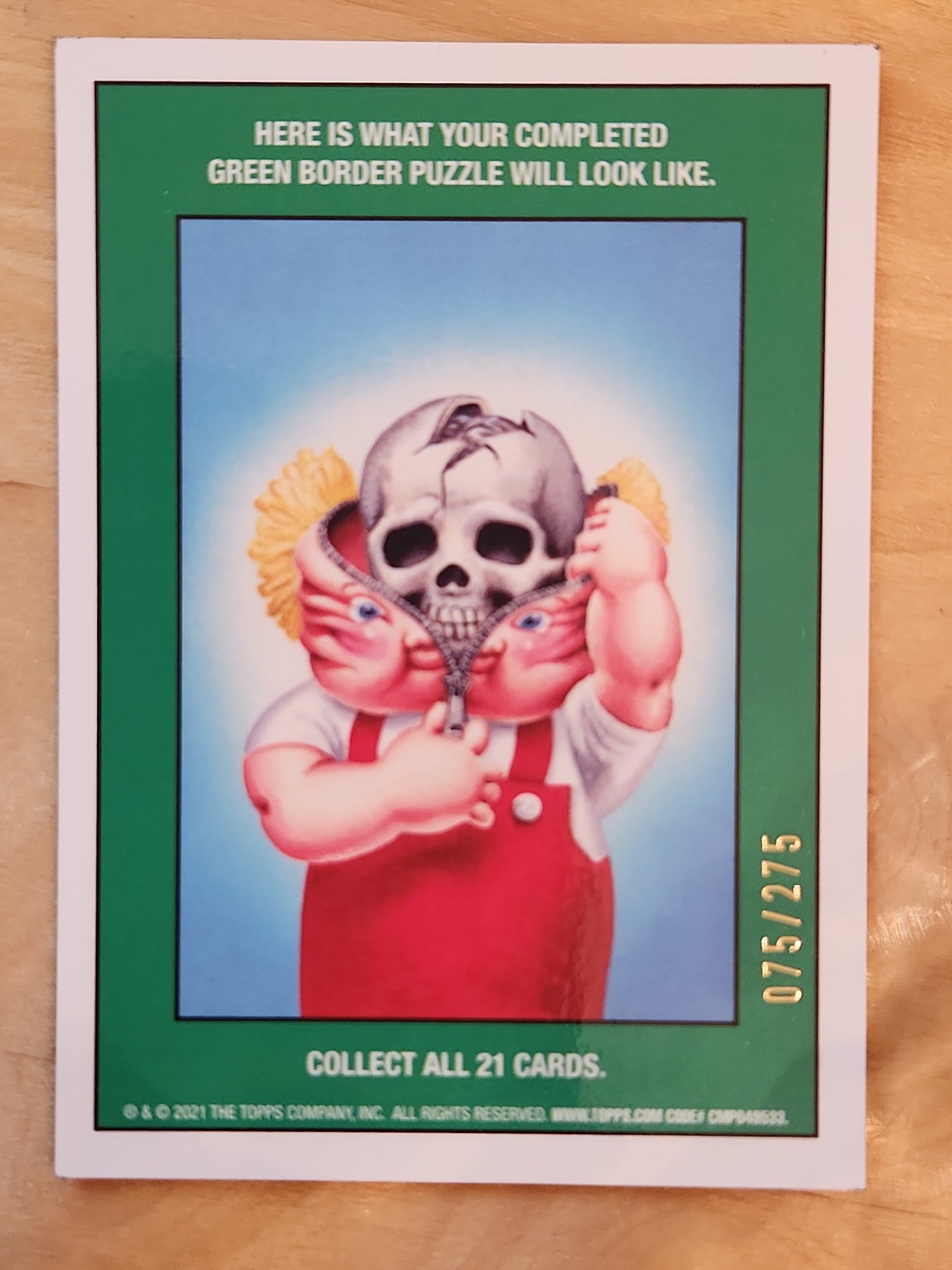 2021 Topps Chrome Garbage Pail Kids Salvatore Dolly #164b Yellow Wave 075/275