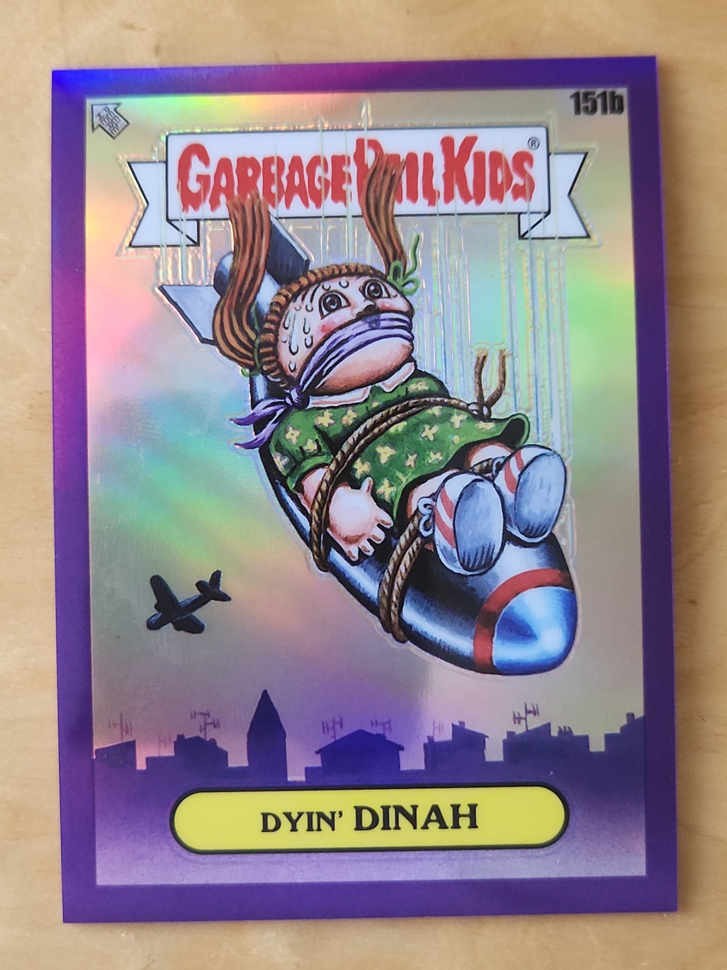 2021 Topps Chrome Garbage Pail Kids Series 4 Dyin' Dinah #151b Purple 044/250