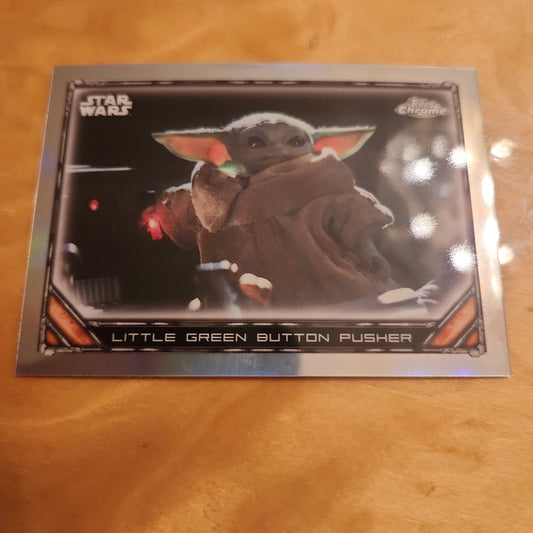 Topps Chrome Star Wars The Mandalorian Little Green Button Pusher #S1-21