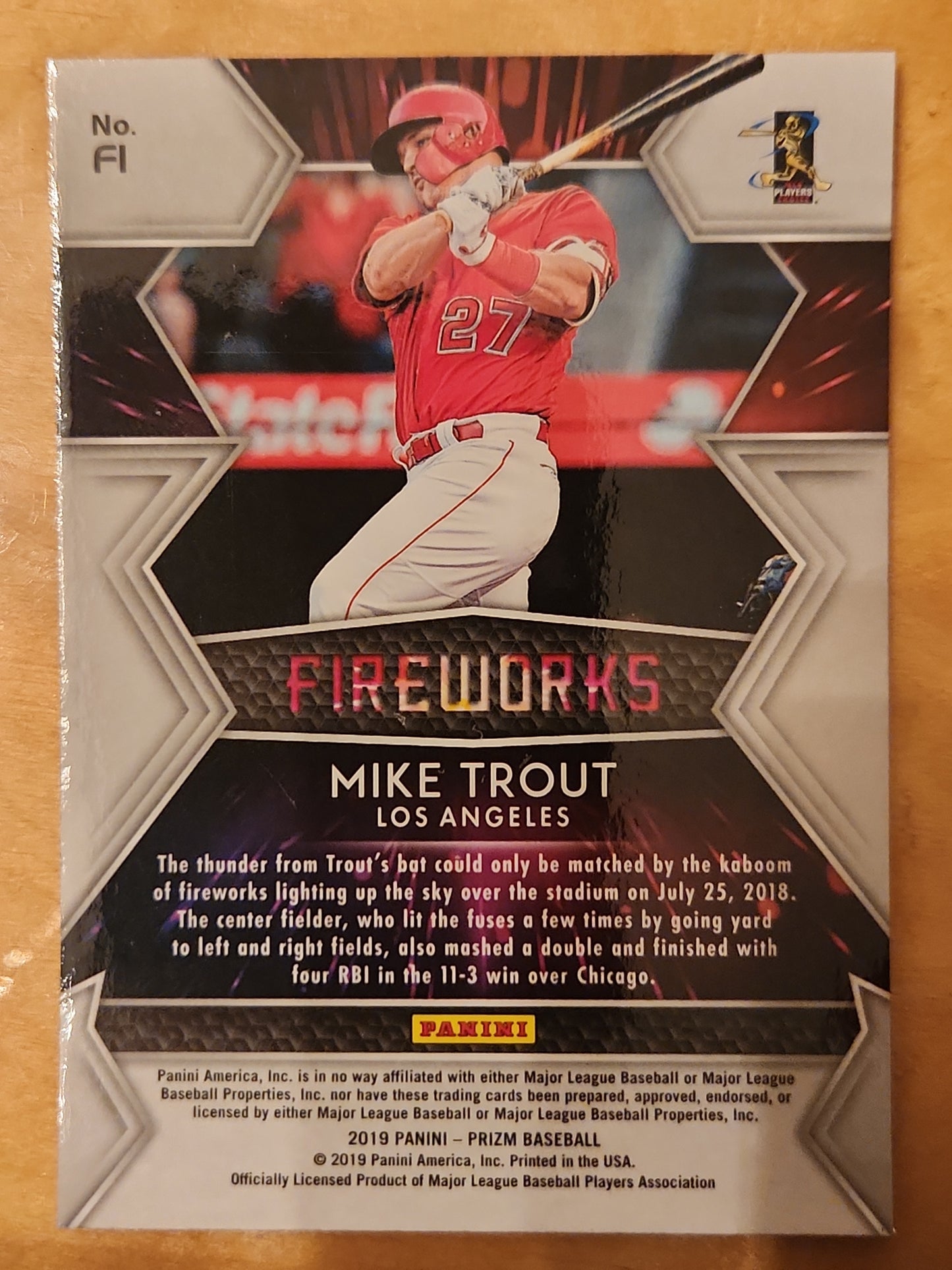 2019 Panini Prizm Fireworks Mike Trout #FI