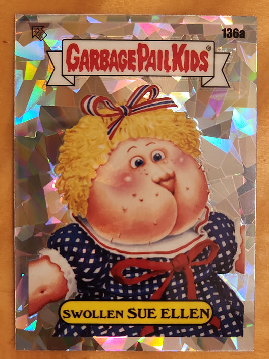 2021 Toppd Chrome Garbage Pail Kids Series 4 Swollen Sue Ellen #136a Cracked Ice