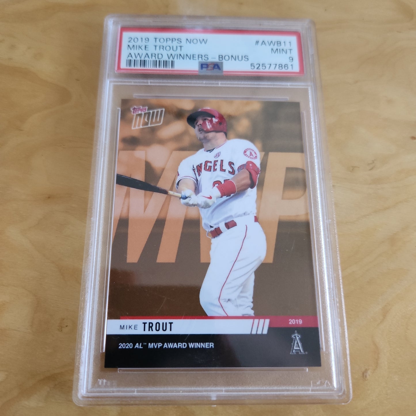 Topps Now Mike Trout PSA Grade 9 #AWB-11