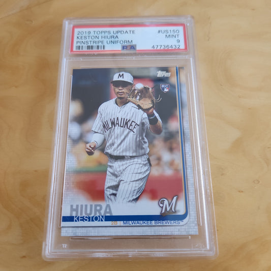 Topps Update Series Keston Hiura RC PSA Grade 9 #US150