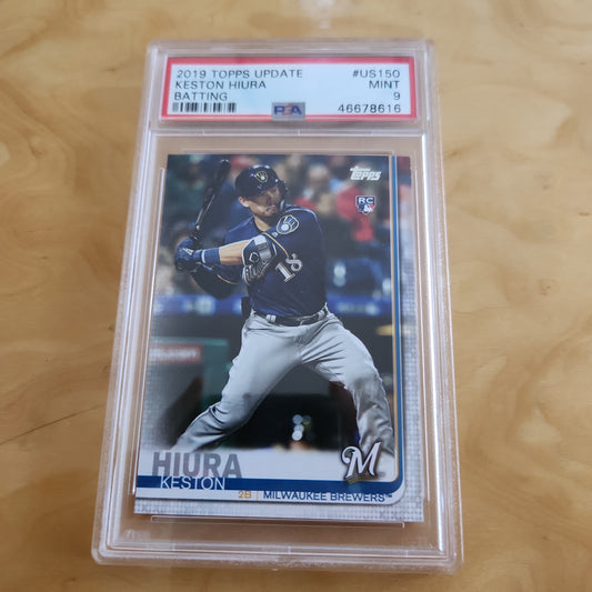 Topps Update Series Picture Variation Keston Hiura RC PSA Grade 9 #US150