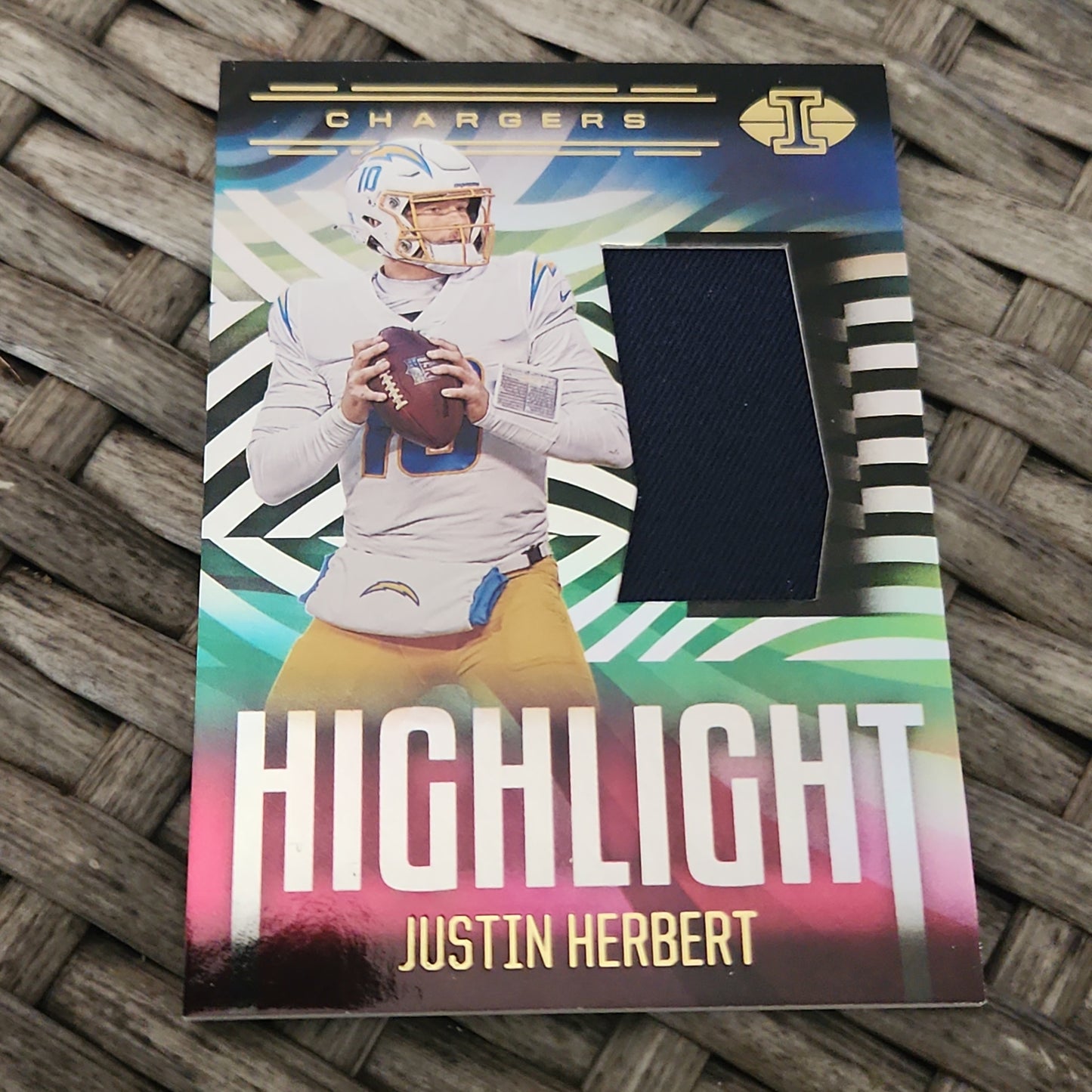 Panini Illusions Highlight Justin Herbert Jersey Patch #HS-JH