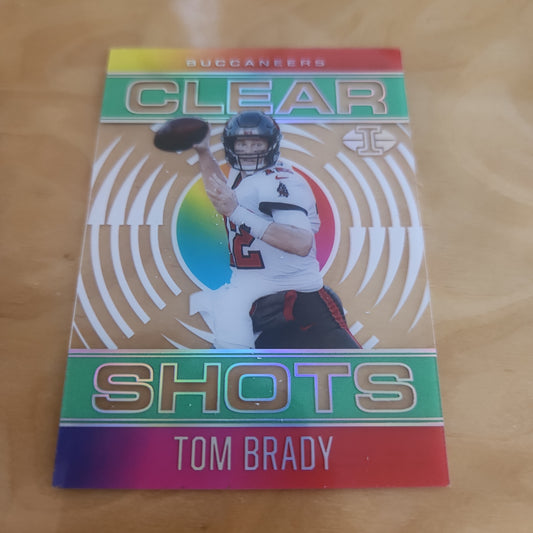 Panini Illusions Green Parallel Clear Shot Tom Brady #CS-3