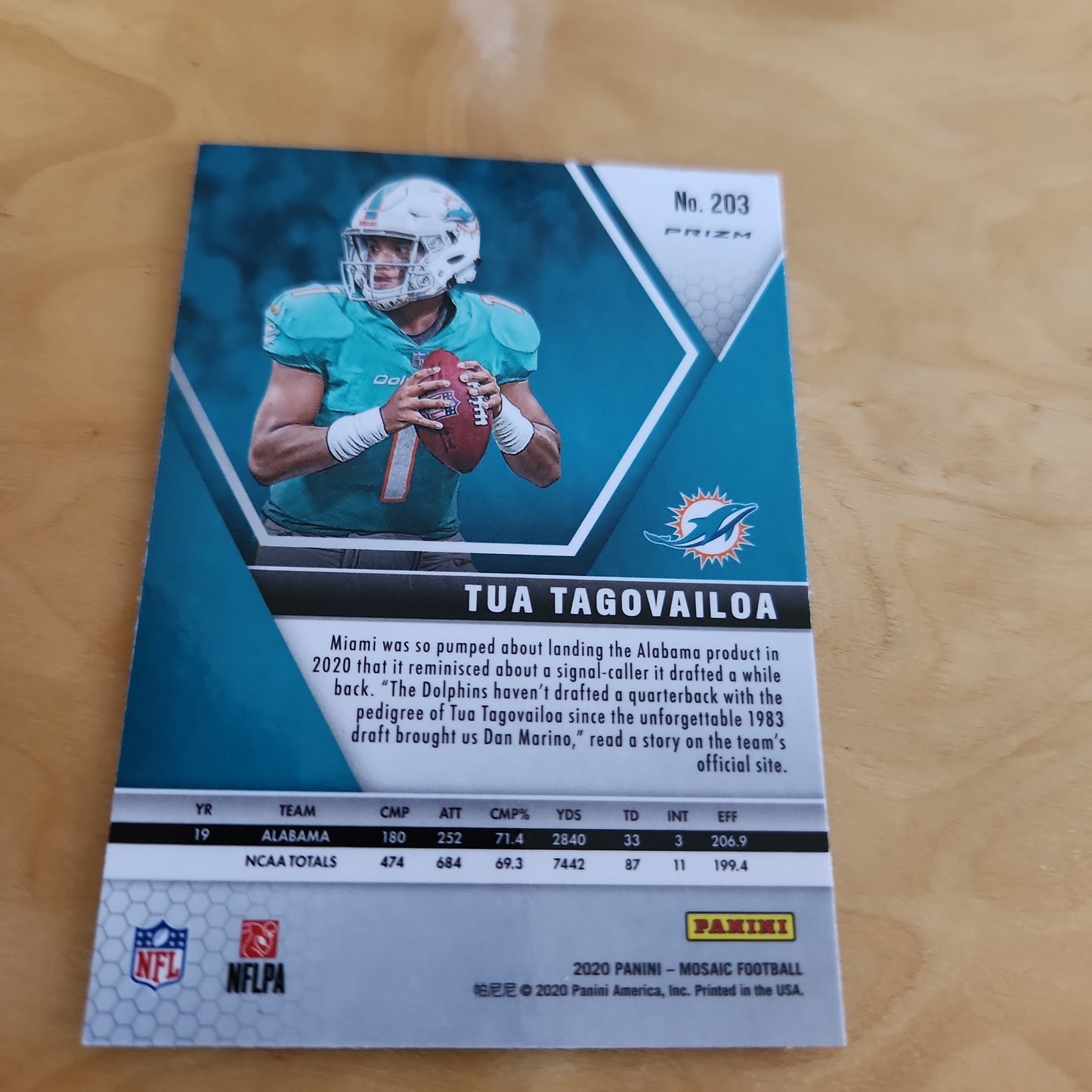 Panini Prizm Mosiac Tua Tagovalioa RC #203