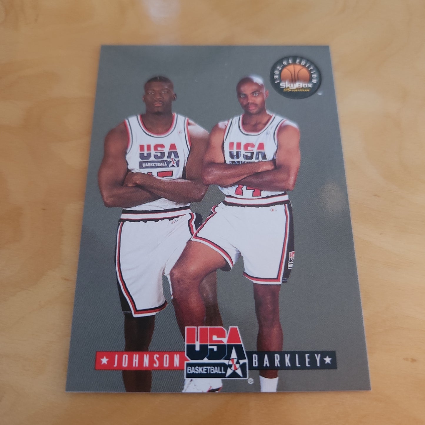 Sky Box Premium 1993-94 Edition USA Basketball Charles Barkley & Larry Johson 2/13