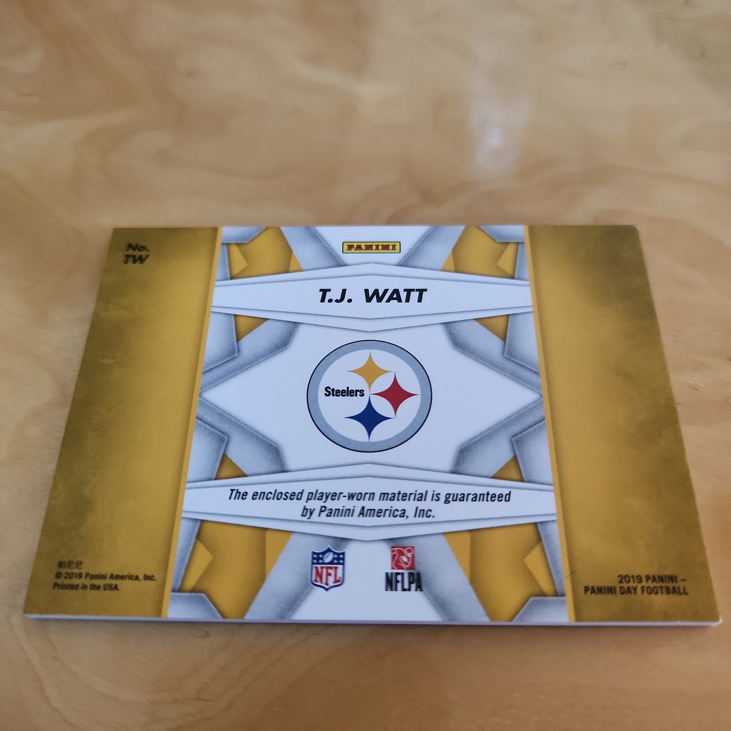 Panini Day Pro Bowl TJ Watt Jersey Patch 35/50 #TW