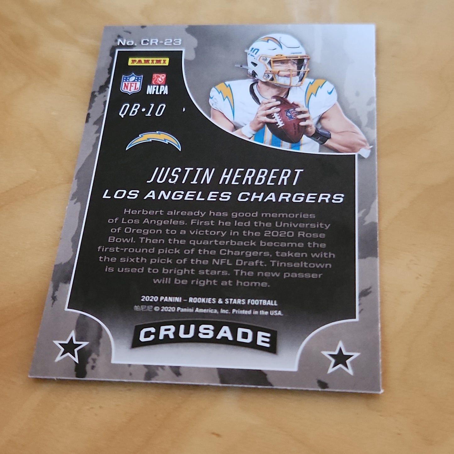 Panini Rookie Stars Crusade Justin Herbert RC #CR-23