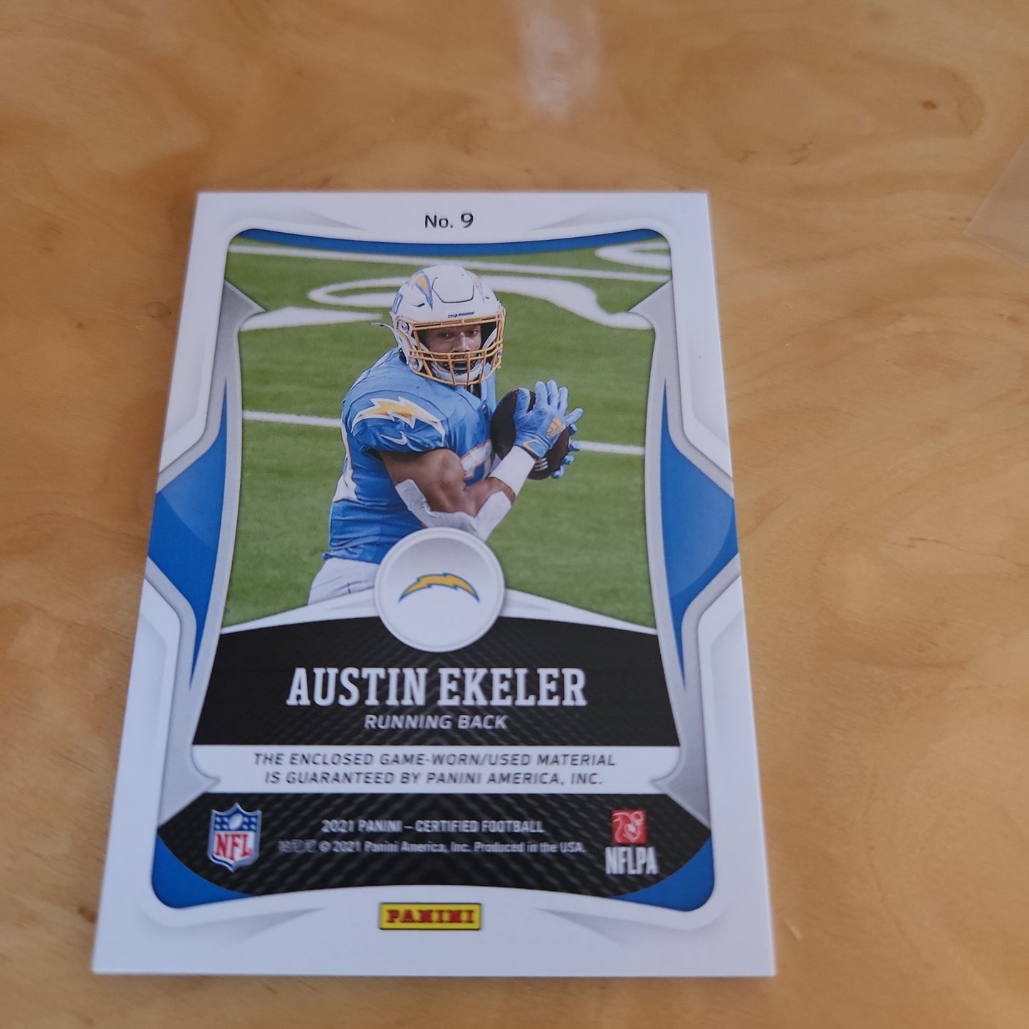 Panini Certified Red Parallel Austin Ekeler Jersey Patch 29/99 #9