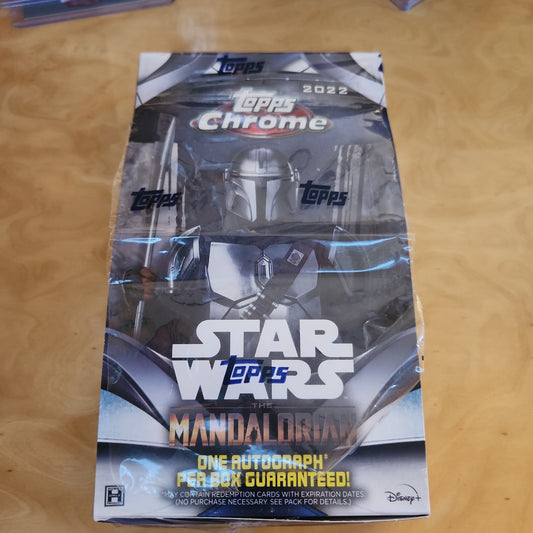 Non Sealed Topps Chrome Star Wars The Mandalorian 2022 Ist Edition Box