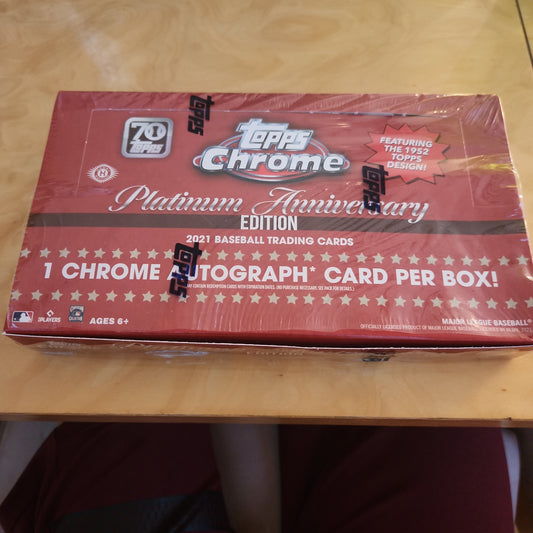 Non Sealed Topps Chrome 70 Topps Platinum Anniversary Edition