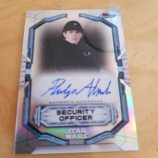 Topps Chrome Finest Athentic Autograph Security Officer Philip Alexander Auto #FA-PA