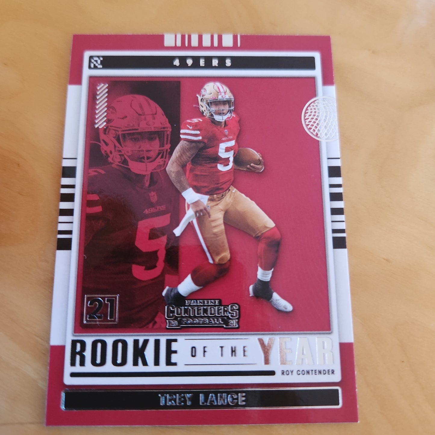 Panini Contenders Football 2021 Rookie Of The Year Trey Lance #ROY-TLA