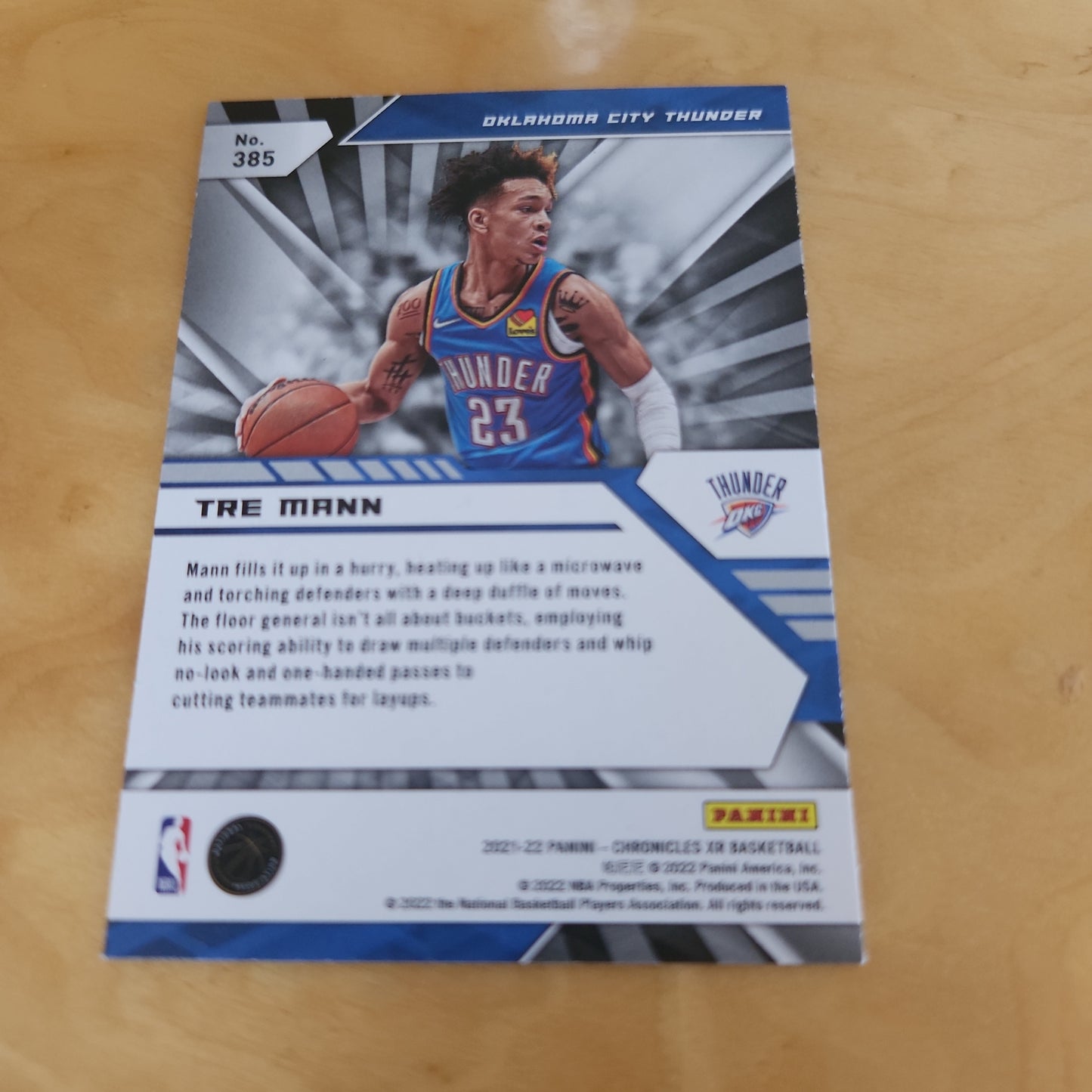 Panini Chronicles XR Tre Mann RC #385