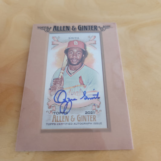 Topps Allen & Grintwr Certified Autograph Ozzie Smith Auto #FMA-OS