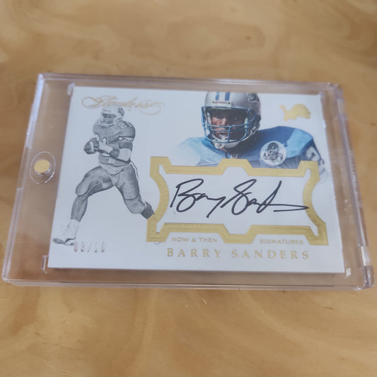 Panini Flawless Now & Then Signatures Barry Sanders 03/10 #NTBS