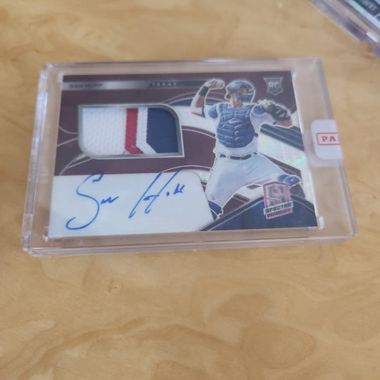 Panini Prizm Spectrr Sam Huff Jersey Patch Auto 35/49 #127