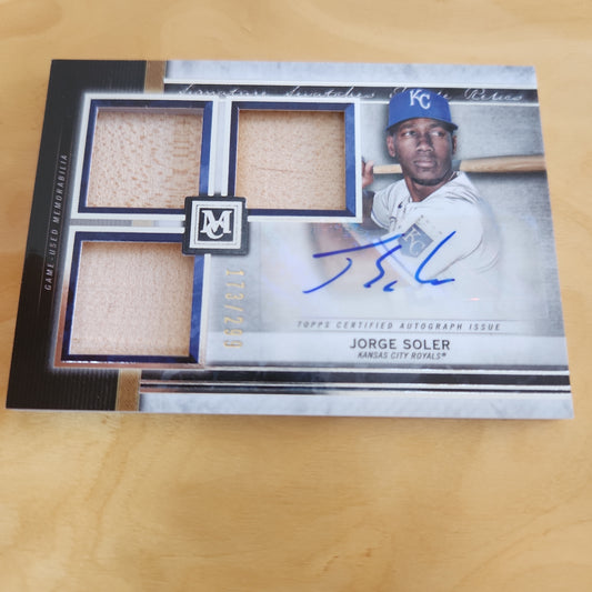 Topps Certified MC Jorge Soler Bat Relic Auto 173/299 1#SSTA-JS