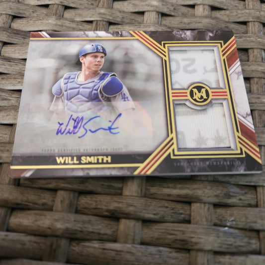 Topps Certified Gold Parallel Will Smith Jersey Patch Auto 5/25 #SWDRA-WS