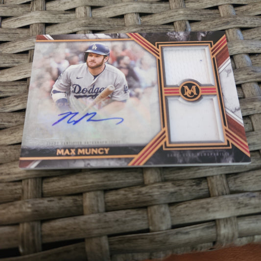 Topps Certified Max Muncy Jersey Patch Auto 28/50 #SWDRA-MM