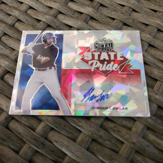 Leaf Metal Draft State Pride Cracked Ice Jordan Lawlar Auto #SP-JL1