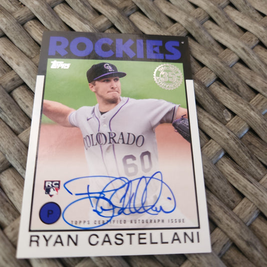 Topps 35th Anniversary Ryan Castellani RC Auto #86A-RC
