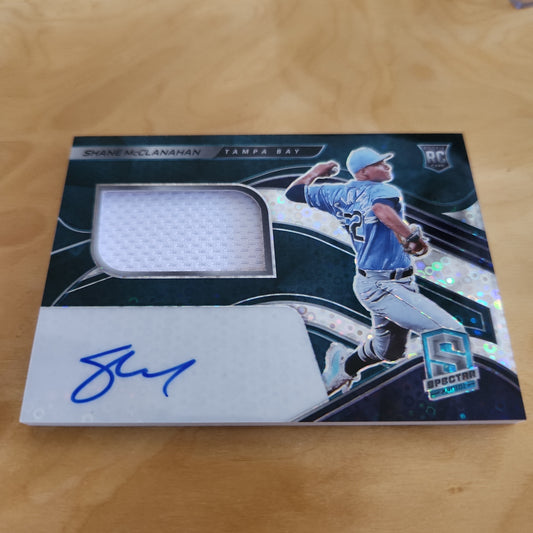Panini Prizm Spectrr Disco Shane McClanahan RC Jersey Patch Auto 35/99 #165