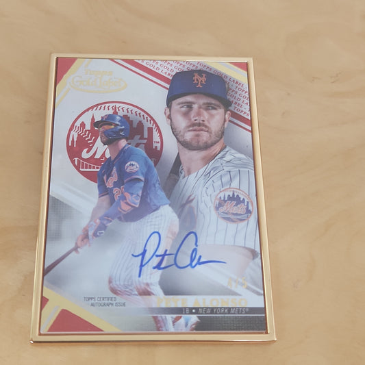 Topps Gold Label Red Parallel Pete Alonso Auto 4/5 #FA-PA