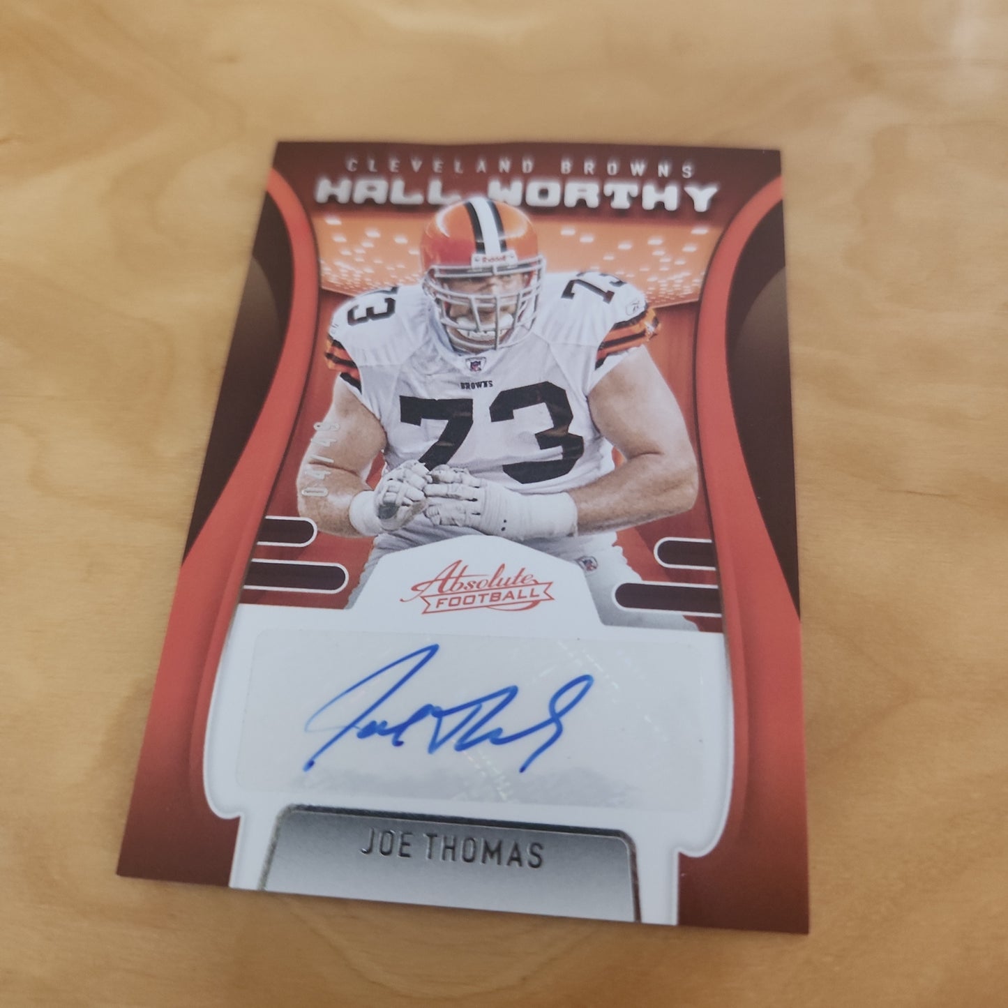 Panini Hall Worthy Absolute Football Joe Thomas Auto #HW3