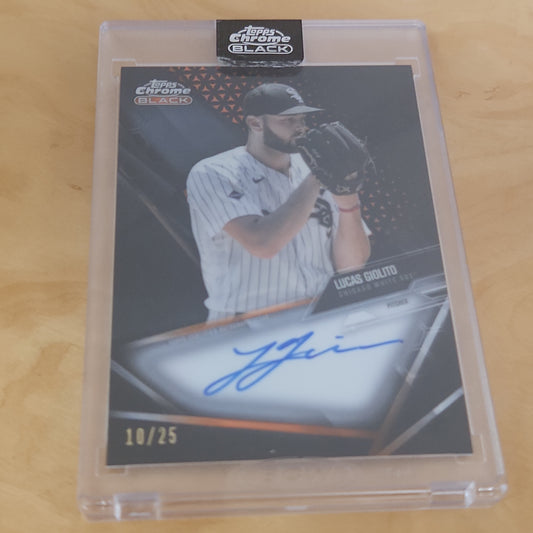 Topps Black Chrome Orange Parallel Lucas Giolito Auto 10/25 #CBA-LGI