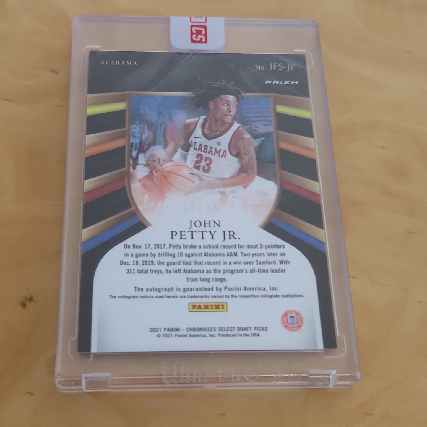 Panini Prizm Select In Flight John Petty Jr. RC Auto #IFS-JP