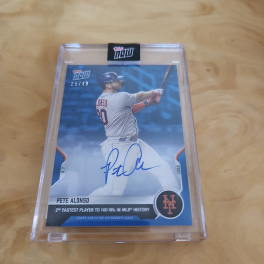Topps Now Pete Alonso Auto 25/49 #7728