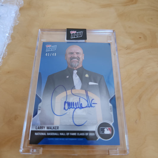 Topps Now Larrt Walker Auto 40/49 #7778