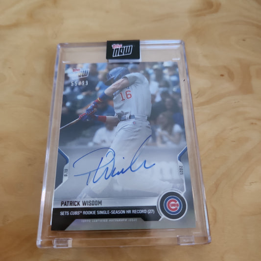 Topps Now Patrick Wisdom Auto 55/99 #830A