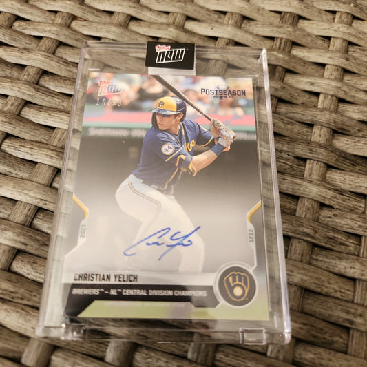 Topps Now Post Season Christian Yelich Auto 10/99 #PS-21A