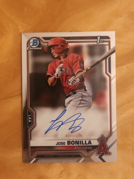 2021 Bowman Chrome Prospect Auto Jose Bonilla #CPA-JBO Auto