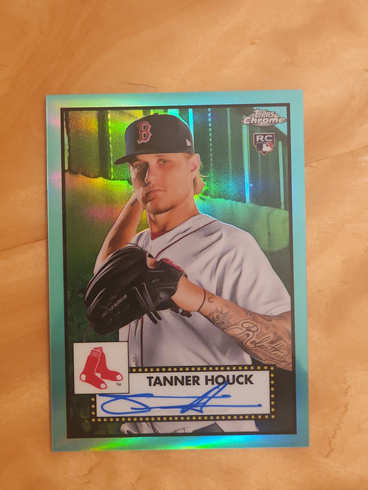 2021 Topps Chrome Platinum Anniversary #PA-THK Tanner Houck AQUA AUTO 045/150 RC