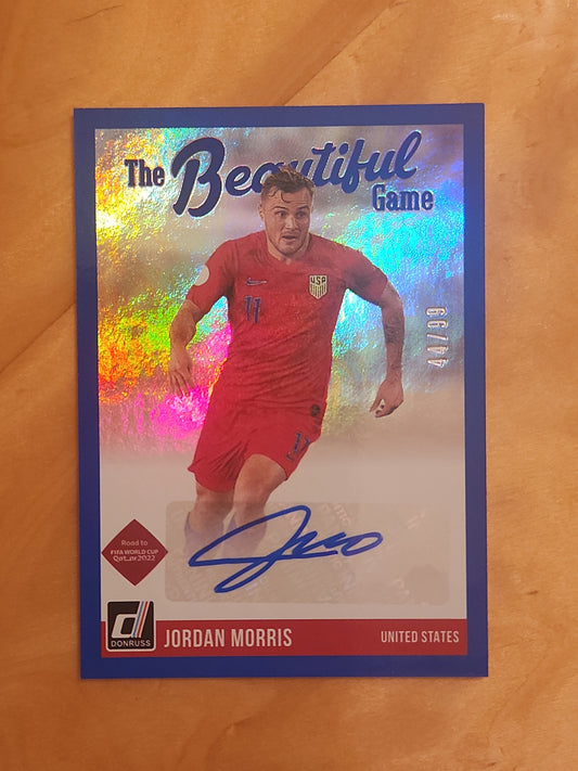 2021 Panini Donruss Road to Qatar The Beautiful Game Jordan Morris #BG-JMR Auto