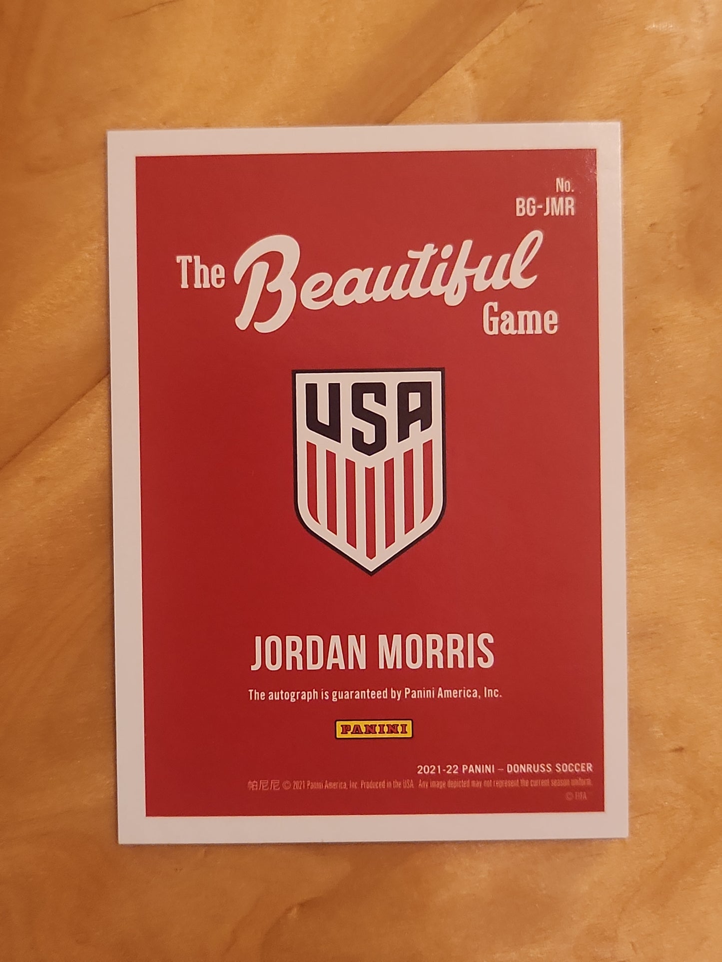 2021 Panini Donruss Road to Qatar The Beautiful Game Jordan Morris #BG-JMR Auto