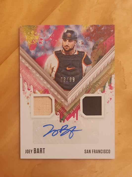 2021 Panini Diamond Kings DK Material Signatures #DKMS-JB Joey Bart Gold 29/99