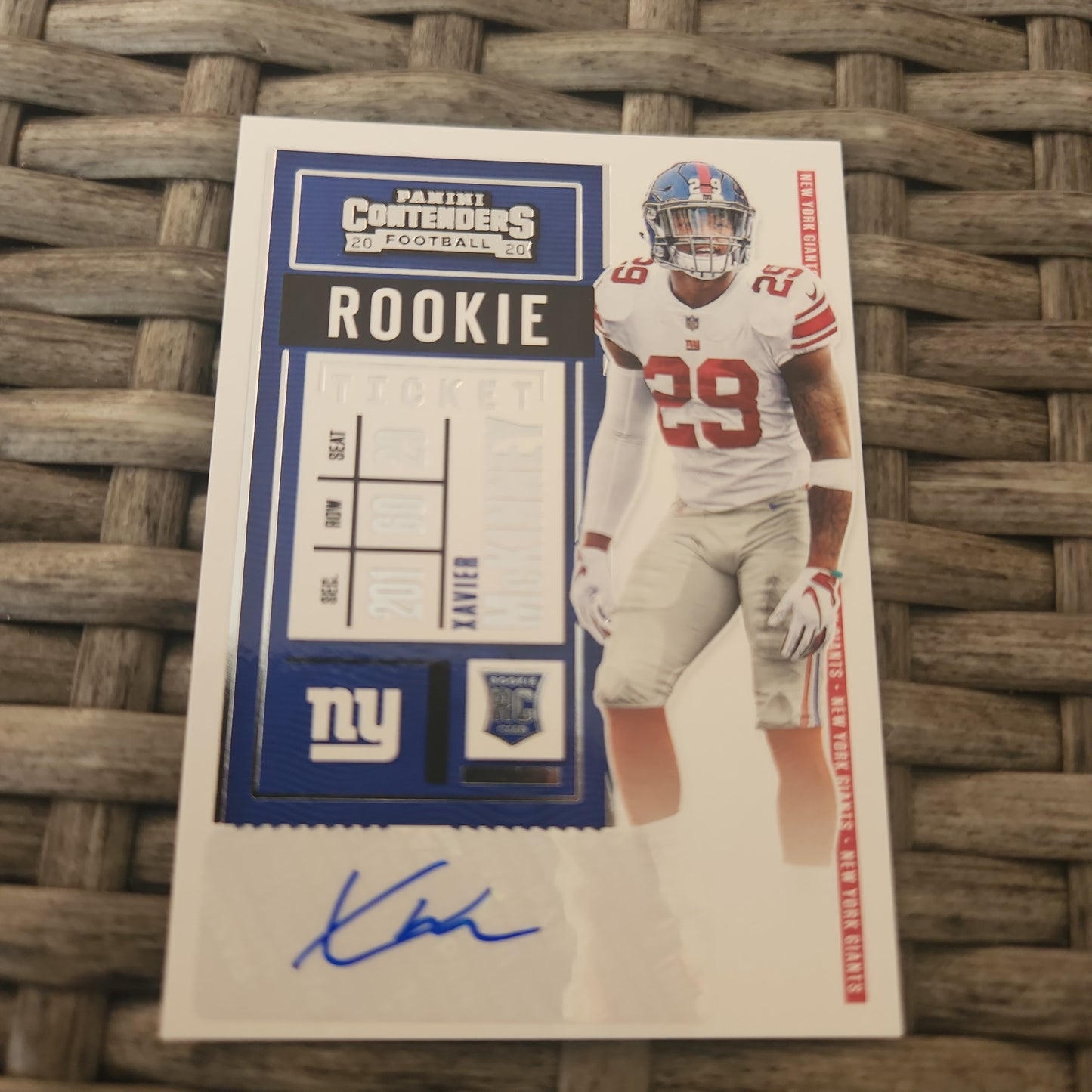 Panini Contenders Football Rookie Ticket Xavier McKenney Auto #168