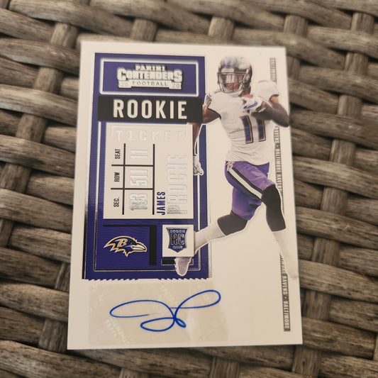 Panini Contenders Football Rookie Ticket James Proche Auto #211