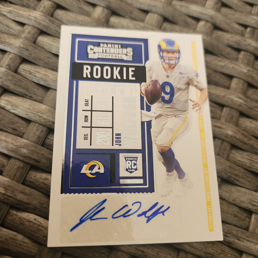 Panini Contenders Football Rookie Ticket John Wolford Auto #275