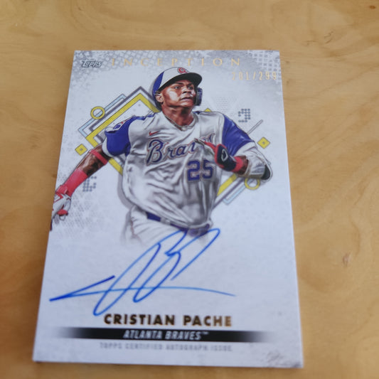 Topps Inception Cristian Pache Auto 201/299 #BRES-CP
