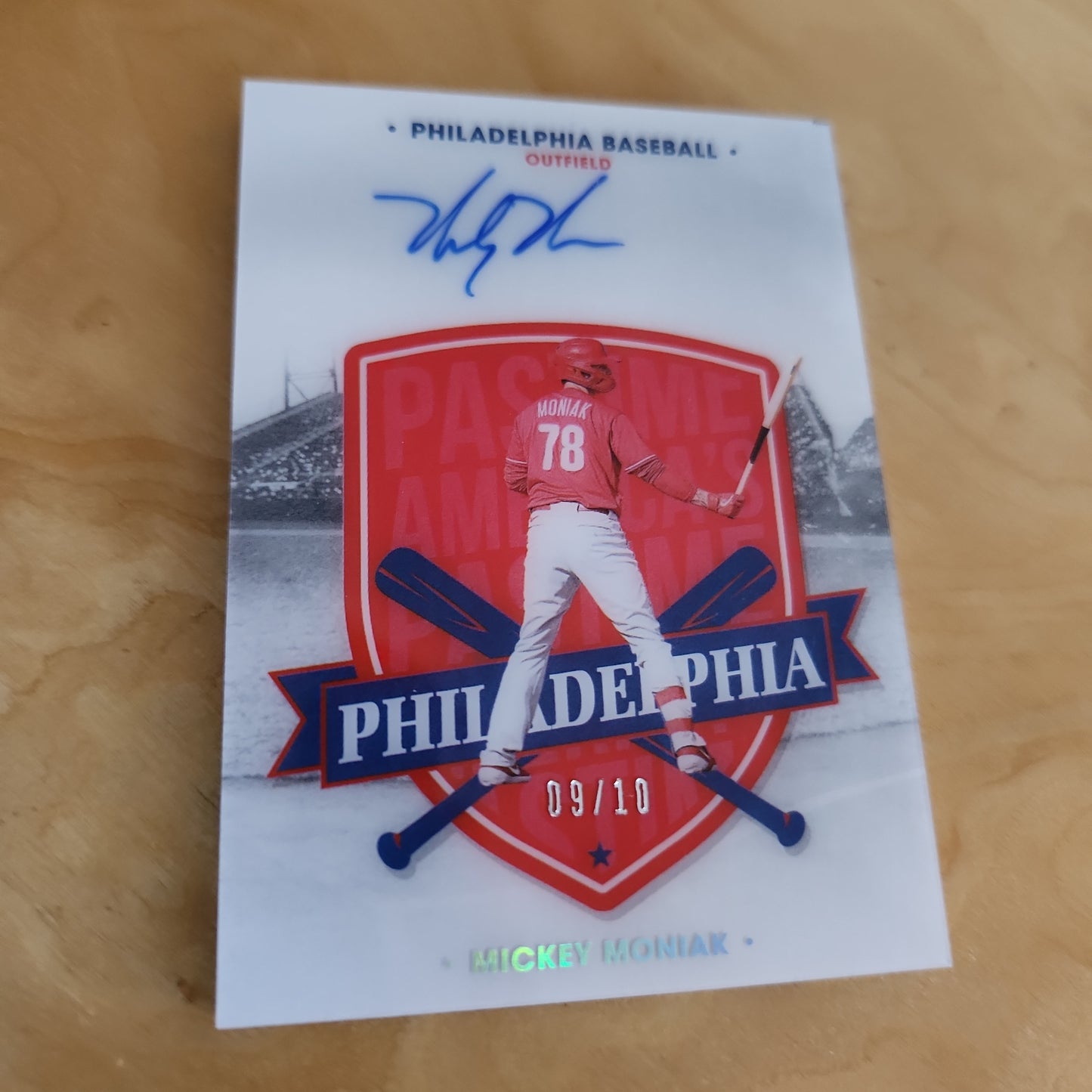 Panini Holo Mickey Moniak Auto 9/10 #AP-MM