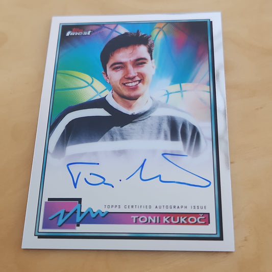 Topps Finest Toni Kukoč Auto #FA-TK