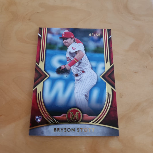 Topps MC Red Parallel Bryson Stott RC 6/50 #25 Same Color As The Philly Jersey