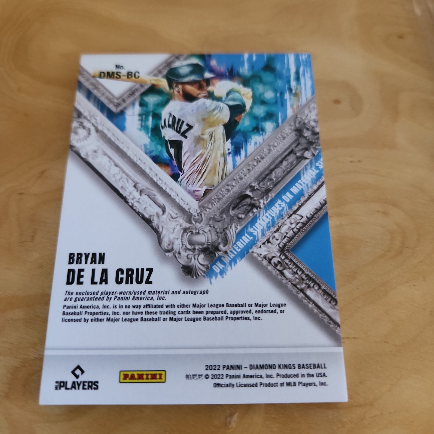 Panini Relic Bryan De La Cruz Jersey Patch Auto 4/7 #DMS-BC